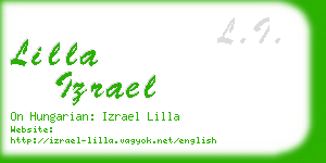lilla izrael business card